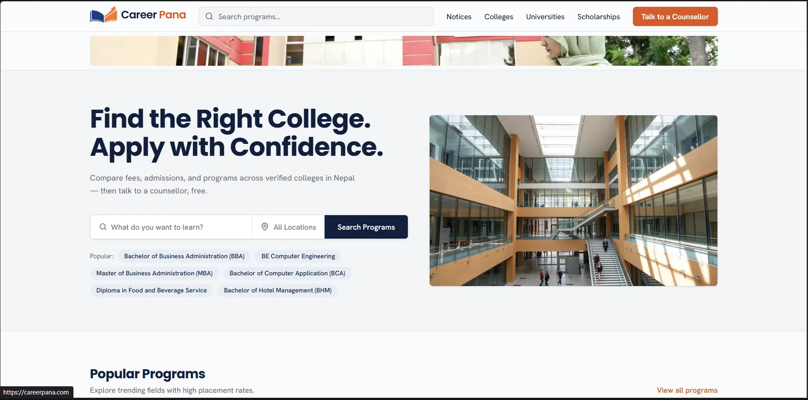 CareerPana project screenshot