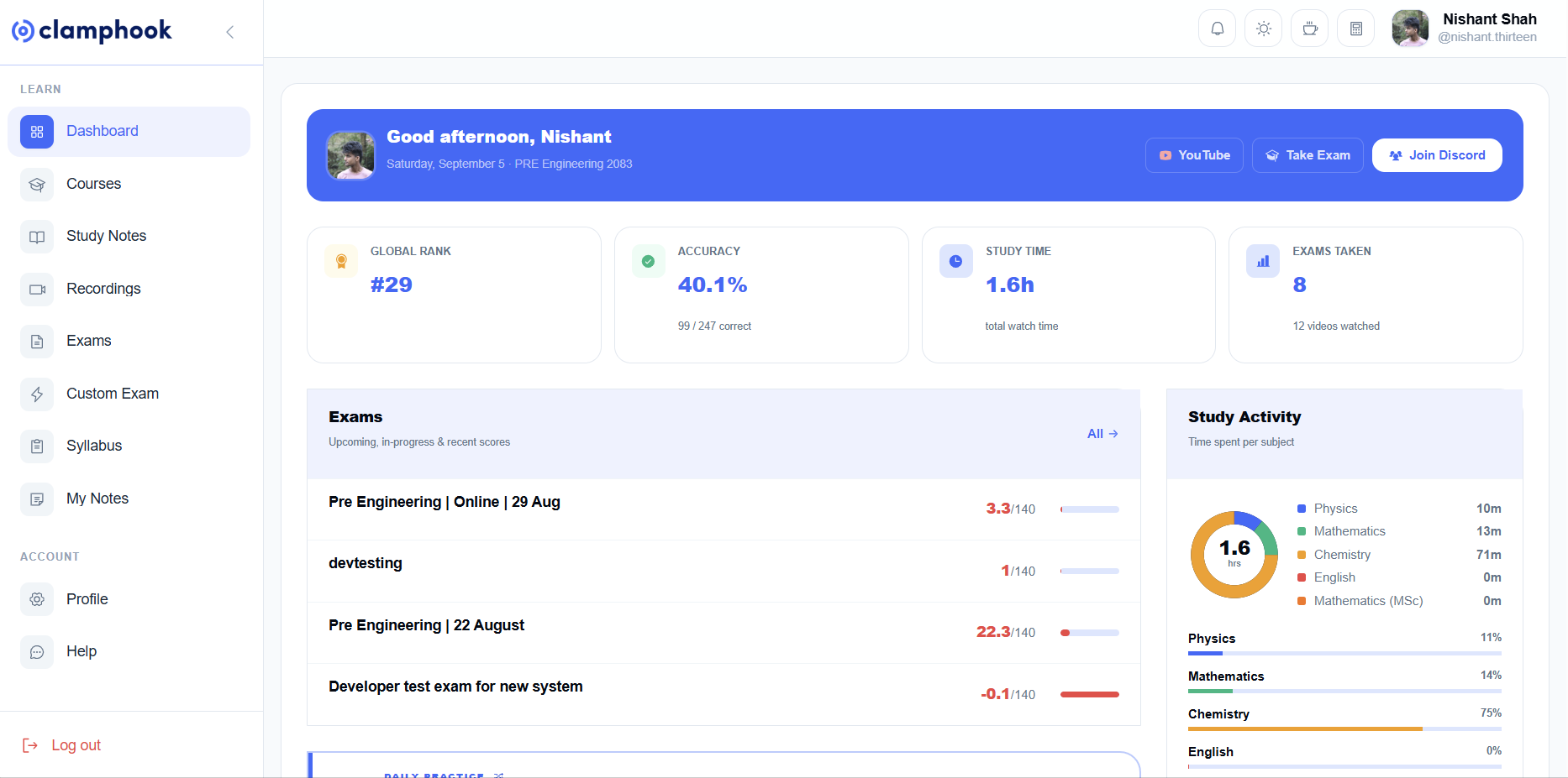 ClampHook Dashboard